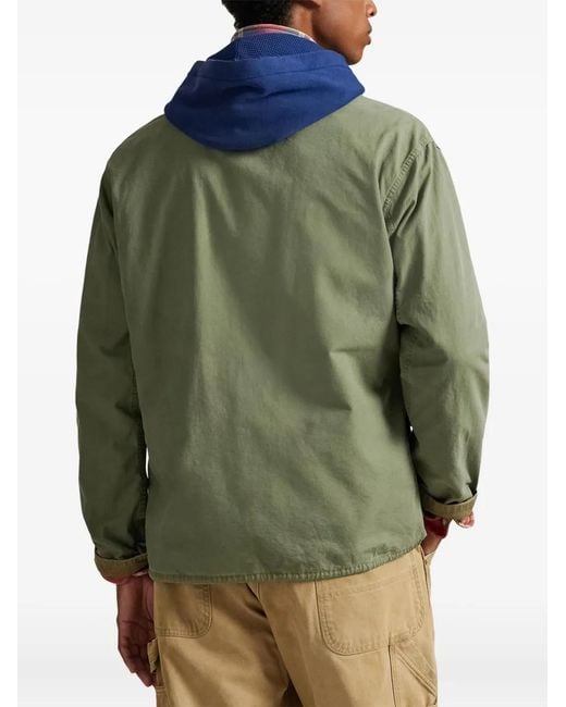 Polo Ralph Lauren Green Corduroy-Collar Overshirt for men