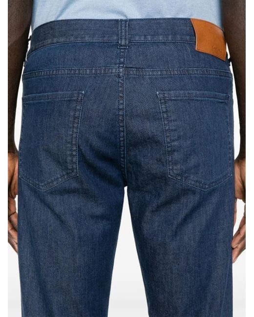 メンズ Canali ストレートジーンズ Blue