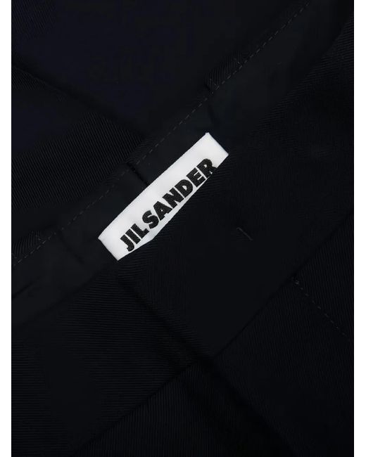 Jil Sander Blue Pressed-Crease Trousers for men