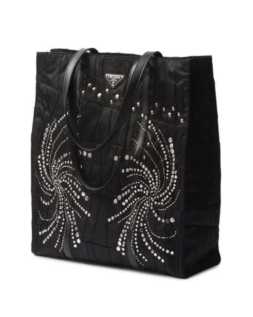 Prada Black Large Re-Nylon Tote Bag