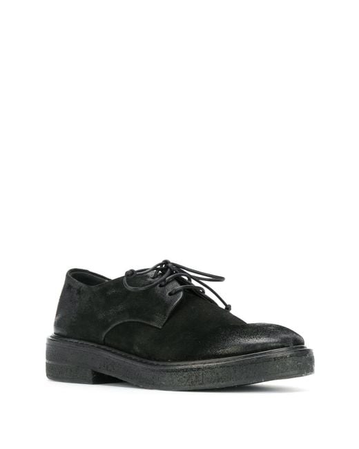 Marsèll Leather Parrucca Lace-up Shoes in Black Womens Shoes Flats and flat shoes Lace Up shoes and boots 