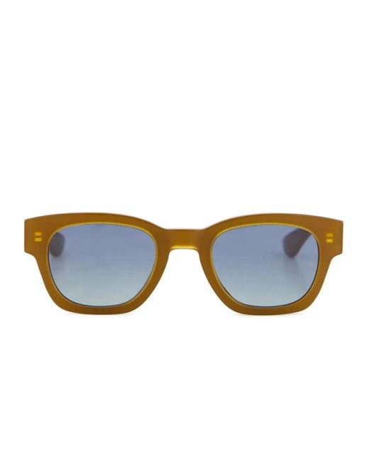 Alexander McQueen Blue Square-Frame Sunglasses for men