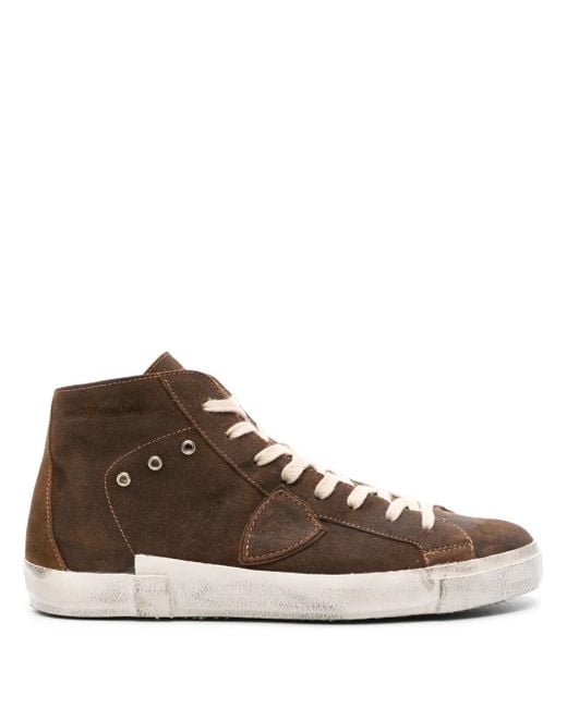 Philippe Model Brown Prsx Hi-Top Sneakers for men
