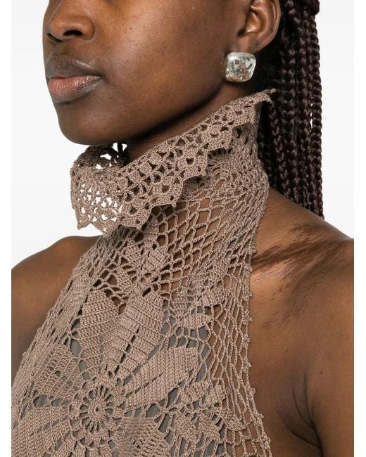 Magda Butrym Brown Crochet Top