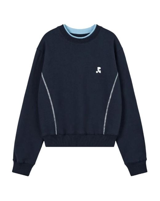 Sudadera con logo y cuello a capas Rest&Recreation de color Blue