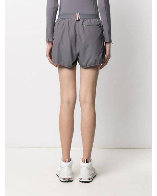 Thom Browne Gray Flyweight Tech 4-bar Running Shorts