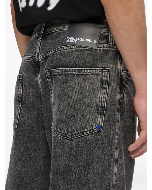 Karl Lagerfeld Gray Wide-Leg Jeans for men