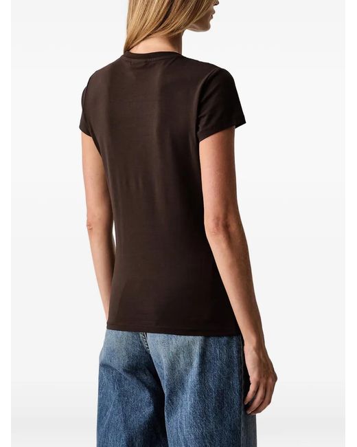 ARMANI EXCHANGE Black Logo-Print Short-Sleeved T-Shirt