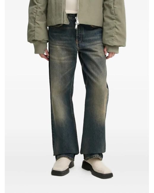 Won Hundred Green Faded Straight-Leg Jeans