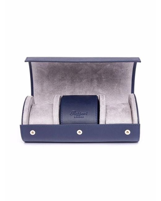 Rapport Blue Hyde Park Three Watch Roll Case for men