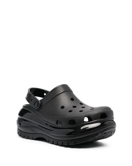 CROCSTM Black Perforated Platform Clogs