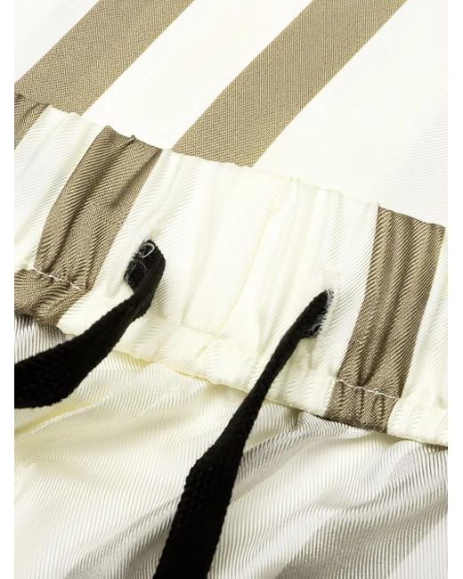 メンズ John Elliott ストライプ シルクショートパンツ Natural