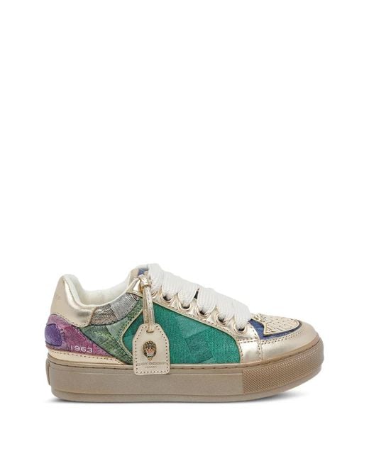 Kurt Geiger Green Southbank Lace-Up Sneakers