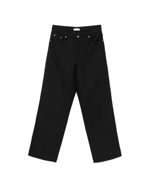 Sandro Black Belt-Loop Pocket Trousers for men
