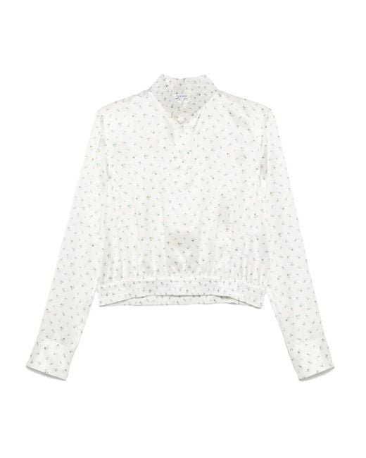 Loewe Zijden Blouse in het White