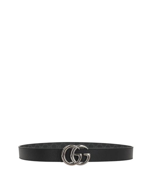 Gucci White Double G-Buckle Belt for men