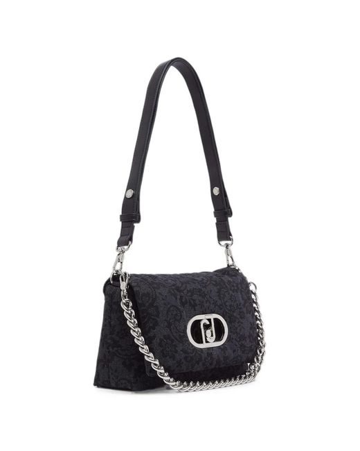 Liu Jo Black Sac La Puffy Médium En Jean Imprimé