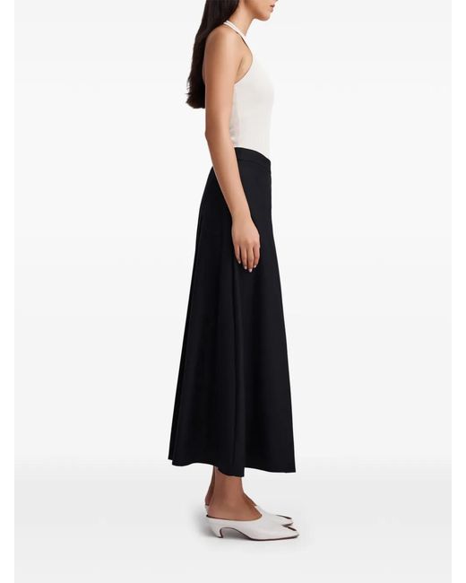 Anna Quan Blue Sable Pleated Midi Skirt