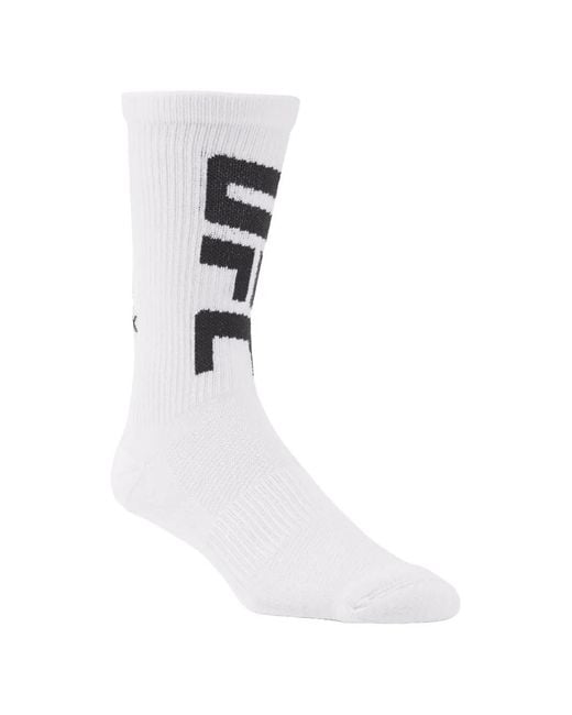 Reebok White X Ufc Combat Knee-High Socks for men