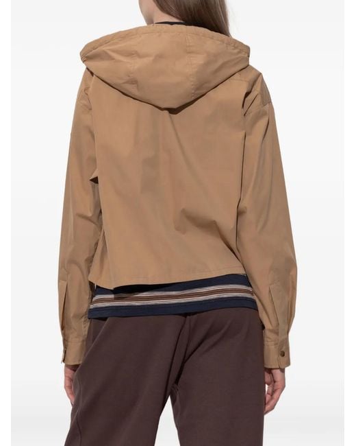 Moncler Natural Hooded Cropped Jacket