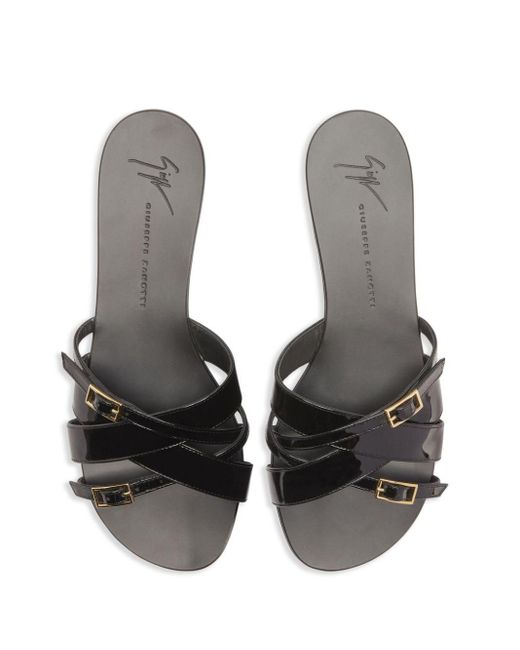 Giuseppe Zanotti Black Alhima Leather Sandals