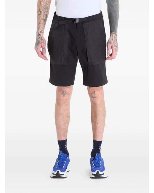 POUTNIK BY TILAK Blue Shield Panelled Shorts for men
