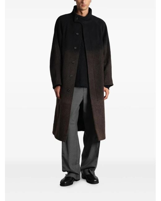 _J.L - A.L_ Black Buttoned Coat for men