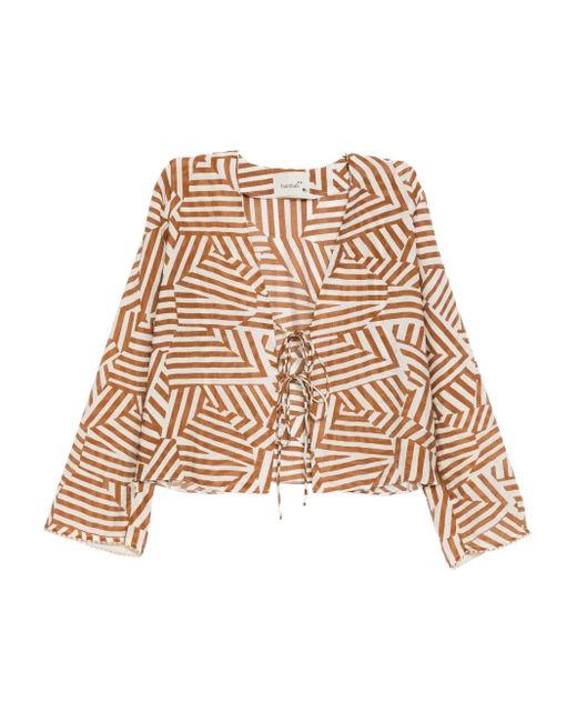 Bambah Natural Geo Oberteil Mit Rüschen