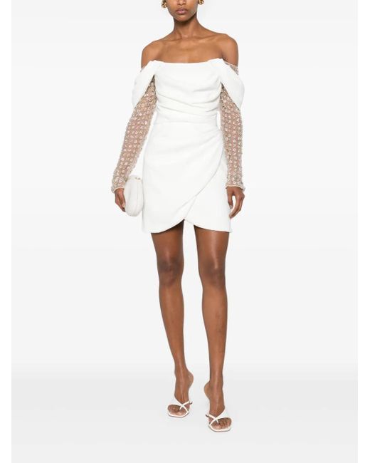 Costarellos White Nandi Midi Dress