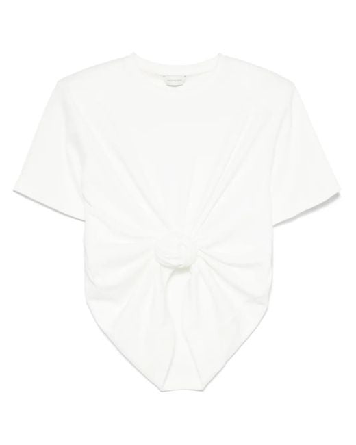 Magda Butrym White Cropped T-Shirt