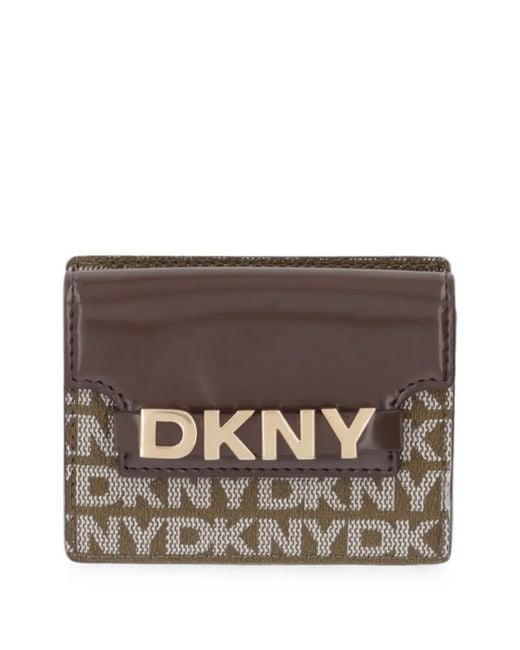 DKNY Brown Kartenetui Mit Logo-Print