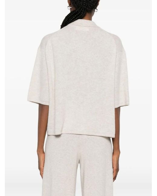 Lisa Yang White Neela Short-Sleeve Top