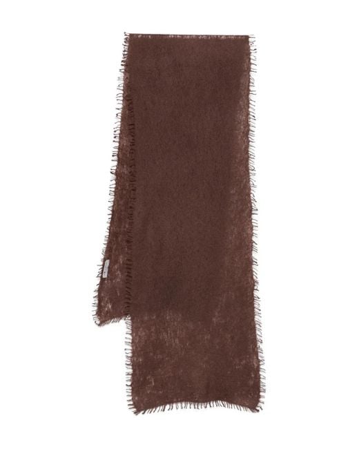 Sciarpa Con Bordi Sfrangiati di Mouleta in Brown