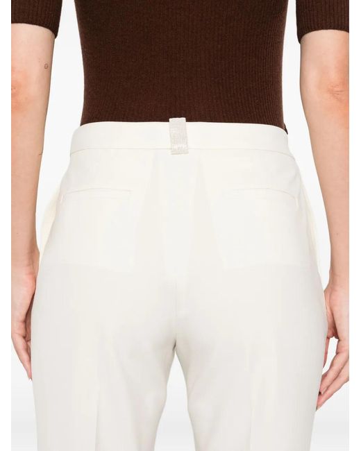 Fabiana Filippi White Straight-Leg Trousers
