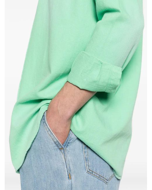 Sartorio Napoli Green Texas Chest-Pocket Shirt for men