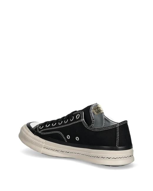 Visvim White Contrast-Stitch Sneakers for men