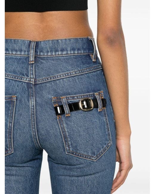 Buckle cropped jeans deals