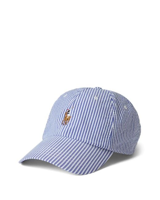Casquette rayée Polo Ralph Lauren pour homme en coloris Blue