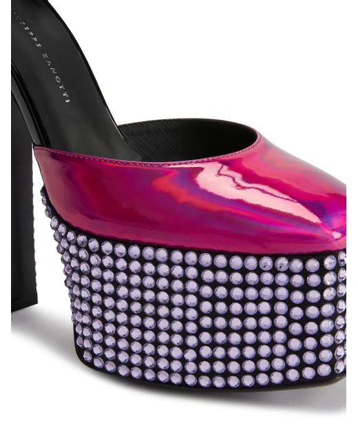 Giuseppe Zanotti Purple Bebe Strass Pumps