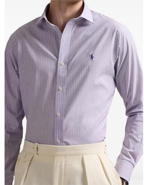 Chemise Rayée À Manches Longues Polo Ralph Lauren pour homme en coloris Purple