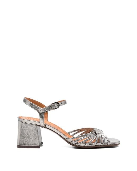 Chie Mihara White Leske Block-Heel Sandals