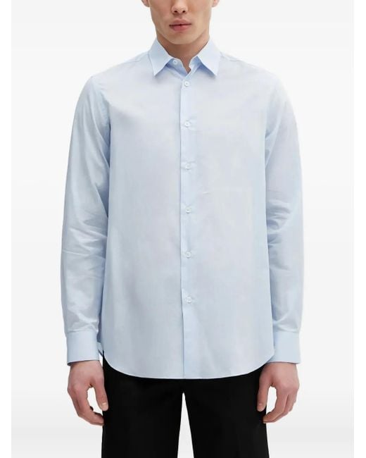 Paul Smith White Long-Sleeved Button-Down Shirt for men