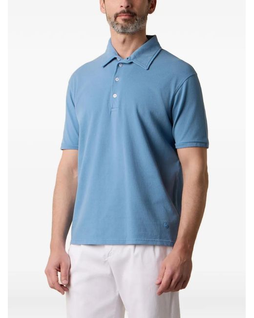 Brooks Brothers Blue Washed Cotton-Pique Polo Shirt for men