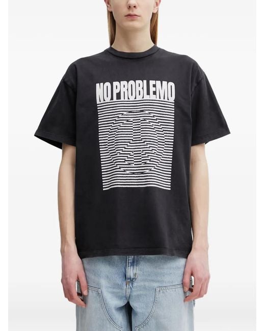 No Problemo Black Cnd Wave Regular Fit T-Shirt