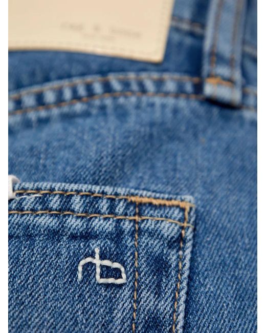 Rag & Bone Blue Knee-Length Denim Shorts