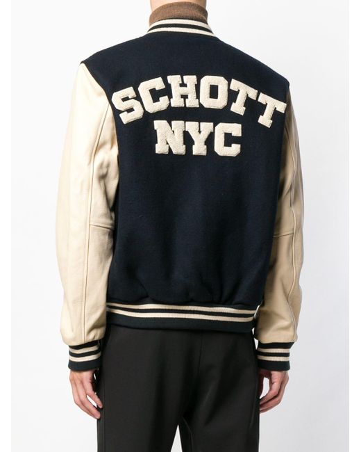 Schott Nyc Varsity Jacket in Blue for Men Lyst Canada