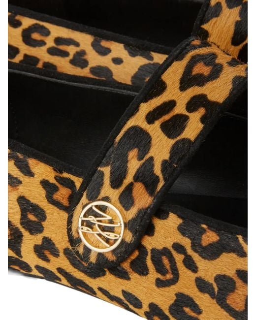 Karl Lagerfeld Metallic Konnie Leopard-Print Ballet Flats