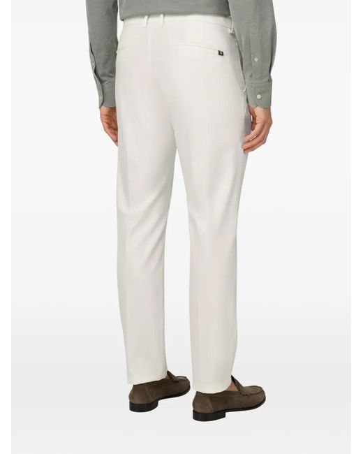 Boggi White Logo-Detail Trousers for men
