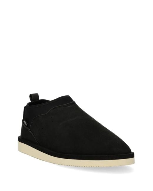 Suicoke Black Suede Slippers for men