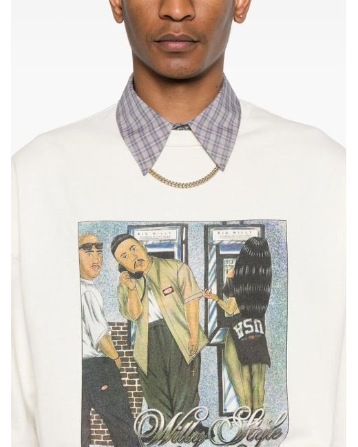 Willy Chavarria T-Shirt Mit Print in White für Herren